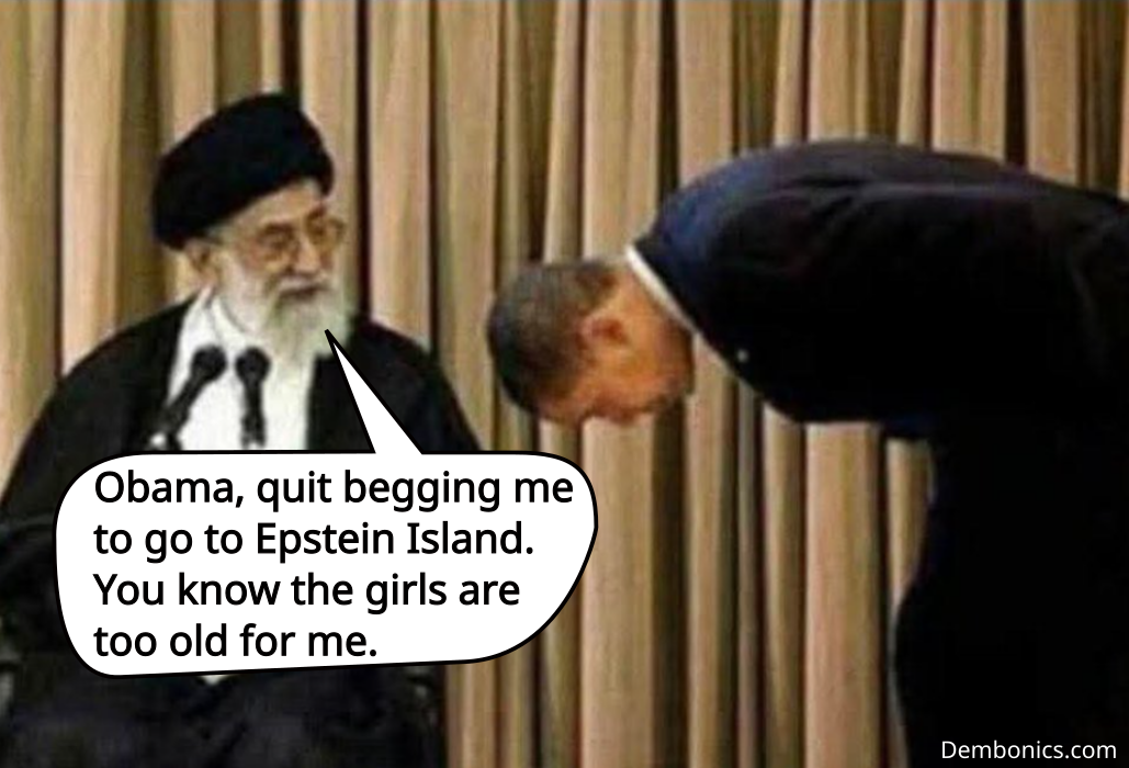 Obama Iran Epstein Island